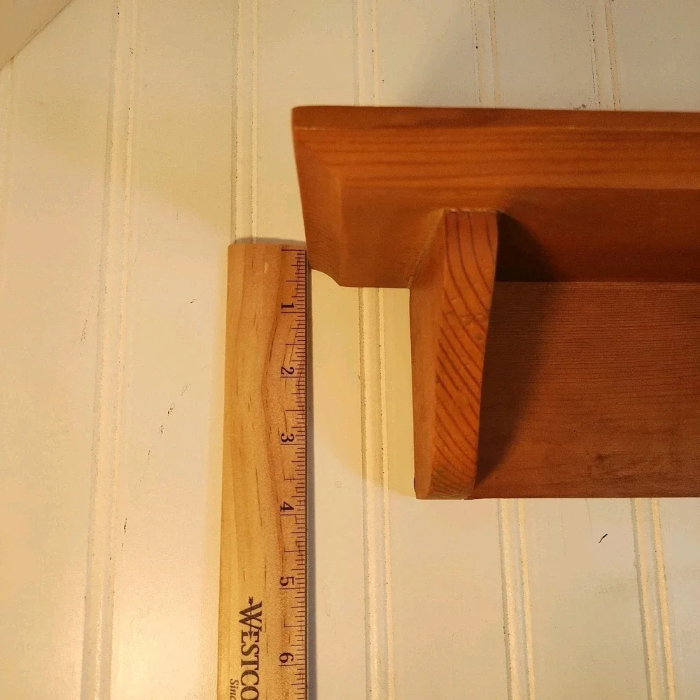 Solid Wood Wall Shelf With 3 Hooks 30